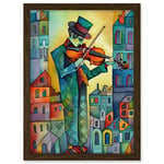 Artery8 Fiddler On The Roof Folk Art Watercolour Painting Artwork Framed A3 Wall Art Print