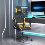 MAISONCHIC Maisonchic - Chaise gaming de bureau Fauteuil gamer Noir et jaune Tissu 73728