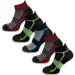 More Mile Bamboo Comfort 5 Pack Cushioned Running Ankle Socks
