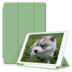 ZOYU Case for iPad Air 5th Generation (2022) with Pencil Holder, Silicone TPU Soft Lightweight Trifold Slim Stand Cover, [Support Auto Wake/Sleep], for iPad Air 4 case 10.9 inch 2020 Case, Green