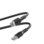 PURO ICON mjuk kabel - Kabel USB-C till USB-C 1,5 m (svart)