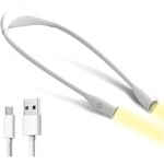 Halsläslampa Bokläslampa LED Uppladdningsbar Arbetslampa 3 Färger Justerbar Arm Halslampa för Läsning, Stickning, USB-sladd Ingår