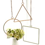 Style nordique fleur support en fer forgé tenture murale sèche porte-fleurs fer chanvre corde pendentif géométrique mur décor à la maison