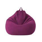 HaSaiki Stuffed Storage Bird´s Nest Bean Bag Chair Cover (No Filler) for Kids and Adults. Extra Large Beanbag Stuffed Animal Storage or Memory Foam Soft Premium Corduroy (Purple, 100 * 120cm)