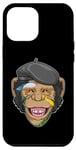Coque pour iPhone 13 Pro Max Chimpanzé Peintre Couleur Chapeau