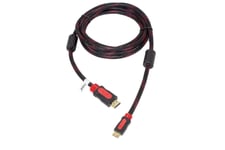 vhbw Câble HDMI compatible avec Canon EOS 2000D, 550D, 600D, 650D, 700D, 70D, 750D, Kiss X4, Kiss X5, Kiss X6, Kiss X7i - Tressé, 1,5 m