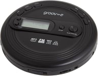 Groov-e RETRO Radio CD Player - Personal FM with CD-R, CD-RW, & Black 