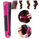 SURENHAP Lisseur à cheveux Mini lisseur de cheveux multifonctionnel, Rechargeable par USB, outil de coiffure (Rose parfum brosse