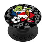 Dabbing Turtle Czech Republic Soccer Fans Jersey Football PopSockets Swappable PopGrip