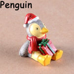 1 Pc Christmas Doll Figurines Miniature Animal Resin Statue Penguin