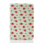 32nd Floral Series - Design PU Leather Book Folio Case Cover for Apple iPad Mini 4 (2015), Designer Flower Pattern Flip Case With Built In Stand - Vintage Rose Mint