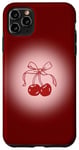Coque pour iPhone 11 Pro Max Cravates Cherri Nœud Cerise Vin Rouge Aura