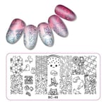 Nail Art Template Flower Leaf Stamping Plates Image Stencil Bc49