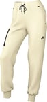 Nike Sportswear HV6779-110 Tech Pantalon de Jogging en Polaire avec Taille Moyenne pour Femme Pale Ivoire/Noir Taille L