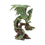 Nemesis Now Anne Stokes Figurine Adulte Dragon de la forêt en résine, Vert, Taille Unique 25,5 cm