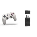 8Bitdo Pro 2 Bluetooth Controller & Wireless USB Adapter 2 for Switch, Switch OLED, Windows PC, Mac and Raspberry Pi, for PS5, PS4, Switch Pro Controller and More (Nintendo Switch//)