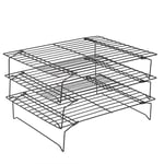 3-Tier Cooling Racks, Stainless Steel Cooling and Baking Rack Nonstick Cooking Grill Tray for Biscuits Pizza Bread Cake, 34 x 24.5 x 7cm