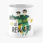 Brewing is My Hobby Beer Reward Classic - for Office Decor, College Dorm, Teachers, Classroom, Gym Workout and School Halloween, Holiday, Christmas Party ! Great Inspirational Wall Art Poster.