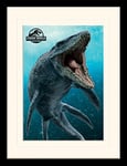 Jurassic World Fallen Kingdom (Mosasaurus) 30 x 40cm Imprimé monté et encadré