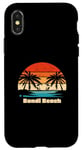 Coque pour iPhone X/XS Retro Vintage Surfing Design Bondi Beach