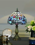 DALUXE Table Lamp 8-inch Tiffany Dragonfly Antique lamp made of colored glass