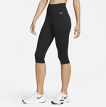 Nike Women's High-waisted Capri Leggings One Treenivaatteet BLACK/WHITE