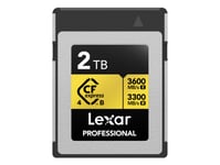 Lexar Lcxexp4002t- Rneng, 2 Tb, Cfexpress Typ B, 3600 Mb/S, 3300 Mb/S, Fallsäker, Vibrationssäker, Dustproof, Stöttålig, Multifärg