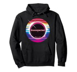 Solar Eclipse 2024 Disconnected 70s 80s Vaporwawe Graphic Pullover Hoodie
