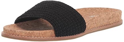 The SAK Women's Mendocino Slide Crochet, Slip On Sandals, Summer Open Toe Shoes, Black, 6 UK