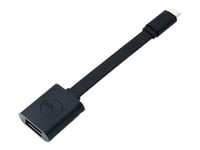 Dell - Usb-Adapter - 24 Pin Usb-C (Hane) Till Usb Typ A (Hona) - Usb 3.0 - 13.2 Cm - Svart - För Latitude 5285 2-In-1, 5289 2-In-1, 7389 2-In-1  Optiplex 5250  Xps 12 9250, 15 95Xx