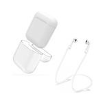 INF Straps/hållare Med Silikon Fodral För Airpods Och Laddbox Transparent