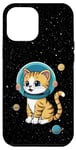 Coque pour iPhone 15 Plus Chaton drôle de chat dans l'espace mignon rétro art vintage