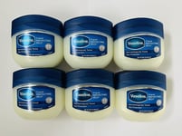 6 x Vaseline Pure Protecting Jelly Original 100ml Dermatologically Tested