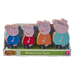 Peppa Pig Wooden Family Figures, Imaginative Play, Preschool Toys, fsc Certified Sustainable Toys, Gift for 2 - 5 Years Old