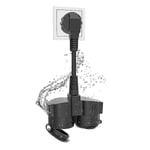 Dubbelkontakt kompatibel med uttag, förlängningssladd med 2 Schuko-uttag, flera uttag utomhus, 16 A / 250 V, EU-kontakt