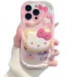 Kawaii iPhone-fodral - Söt Katt Cartoon TPU Mobilfodral med Luftkudde Stativ Designad för Flickor och Pojkar iPhone 11 Pro Max