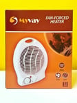 MYVAY Electric Heater 2KW Portable Fan Upright Hot & Cold Settings Thermostat UK