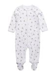 Ralph Lauren Baby Polo Bear Cotton Coverall Vit