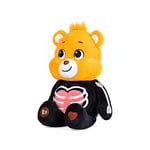 Care Bears Halloween 22cm Bean Plush - Skeleton Tenderheart Bear, Collectable Cute Soft Toy, Cuddly Toy for Boys and Girls, Small Teddy, Plushie for Children Ages 4 5 6 7, Black Yellow and Rib Heart