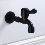 Faucet sanitary black color 304 stainless steel wall mounted bibcocks wash machine faucet sink faucet garden faucet G1/2-garden_faucet_long