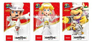 Nintendo Switch amiibo Mario & Peach & Bowser Wedding Style 3set Super Mario F/S