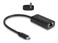 Delock - Nätverksadapter - Thunderbolt 3 - Gigabit Ethernet X 1 - Svart
