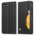 LLLi Mobile Accessories for HUAWEI Knead Skin Texture Horizontal Flip Leather Case for Huawei Y6 (2018) / Honor 7A / Enjoy 8e, with Photo Frame & Holder & Card Slots & Wallet(Black) (Color : Black)