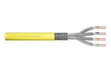 CAT 7A S-FTP installation cable, 1500 MHz Dca (EN 50575), AWG 22/1, 1000 m drum, sx, yellow