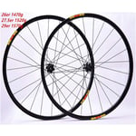 L.BAN MTB Bicycle Wheel Set 26"/ 27.5" / 29" disc Brake Bicycle Wheel Double-walled Aluminum Rim QR 7-11 Speed Cassette Sealed Bearing 1470g,26"
