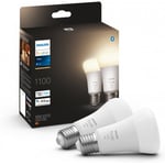 Philips Hue -smartlampa multipack, White, E27, 1100 lm, 2-PACK