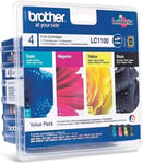 ⭐✅BROTHER LC-1100BK/LC-1100C/LC-1100M/LC-1100Y INKJET CARTRIDGES CMYK GENUINE✅⭐