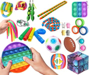 30-Kpl Fidget Toys - Pop It, Stressipallo, Dimple, Pavut
