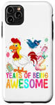 Coque pour iPhone 11 Pro Max Poulet de 2 ans pour 2ème anniversaire fille poulet fête