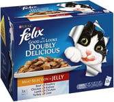 Felix As Goos It Looks Doubly Delicious Meat, 1200 g 100 g (Pack of 12)